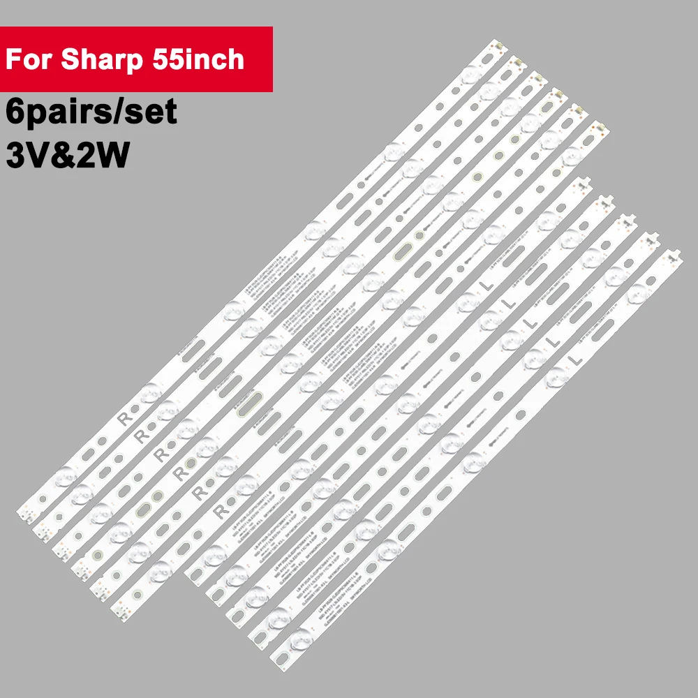 3V Backlight TV Led Strip For SHARP 55inch LB-PF3528-GJD2P5C506X11-L-B 6Pairs/Set TV Backlight Strips 50PFF2651 50PFF3655 50PFF5