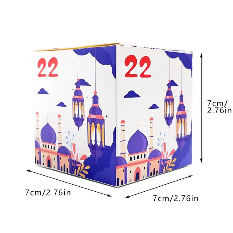 Ramadans Advent Calendars Boxes Eid Countdown Box 30 วัน Ramadans Calendar Ramadans Calendar Block Set Eid Candy Boxes For