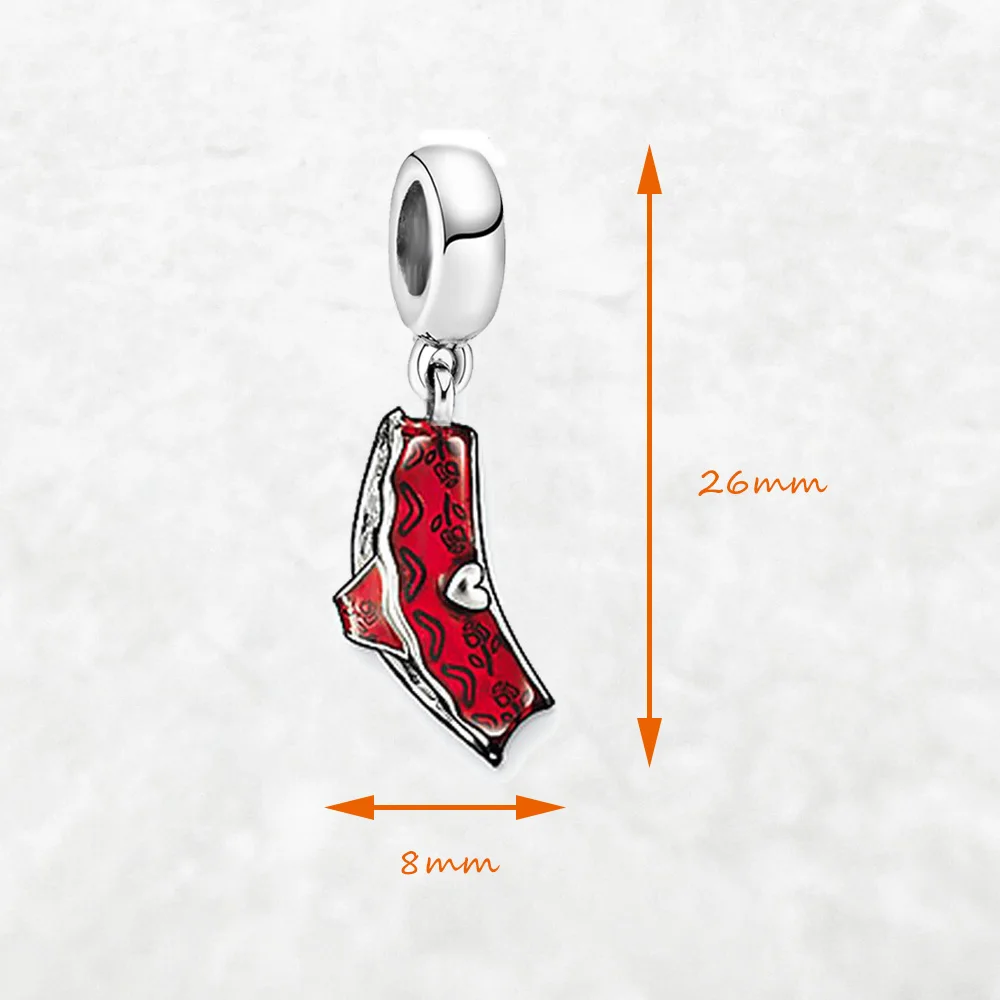 Anhänger, baumelnder Charm, roter Bikini-Slip für Damen, neu, 925er Sterlingsilber, edler Schmuck, trendiges Geschenk – Detail 3