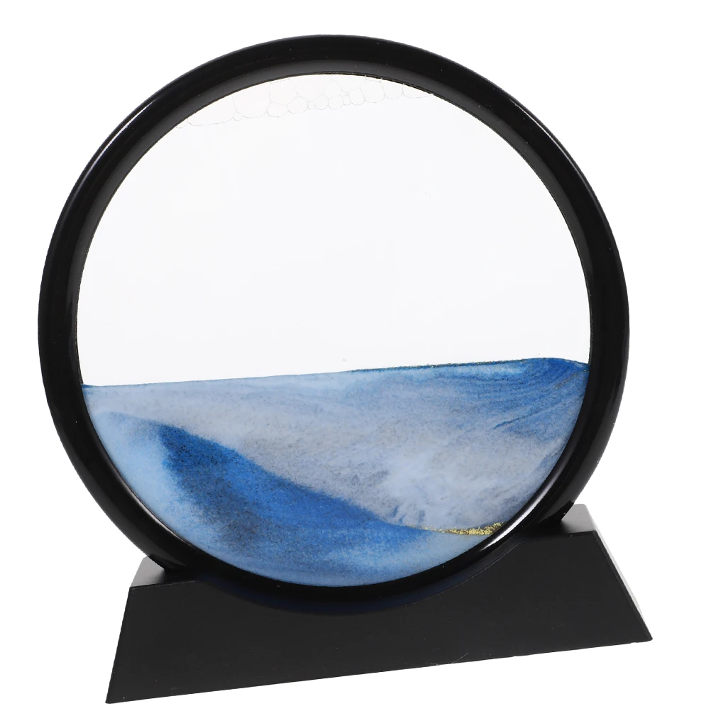 

Moving Sand Art Decor Dynamic Flowing Sand Painting 3D Landscape Home Office Table Decoration Unique Sandscape Art Ornament