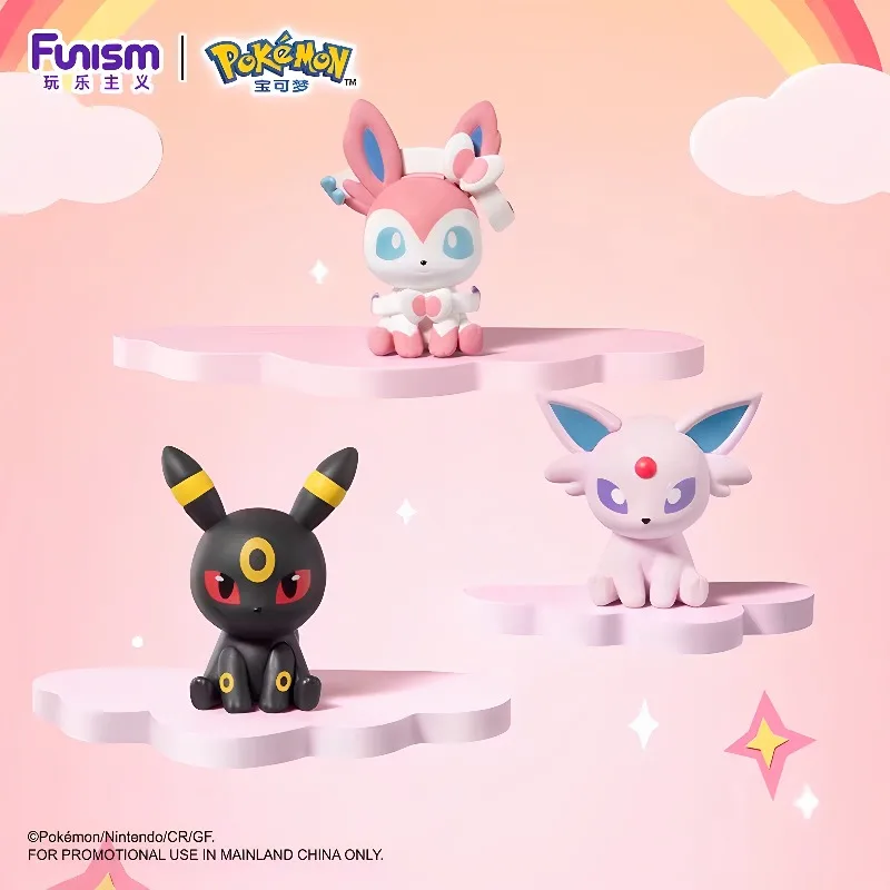 Pokemon Tiny Adventure Series 2 Eevee Family Mini Figures Sylveon Pikachu สะสมอะนิเมะรุ่นของขวัญ