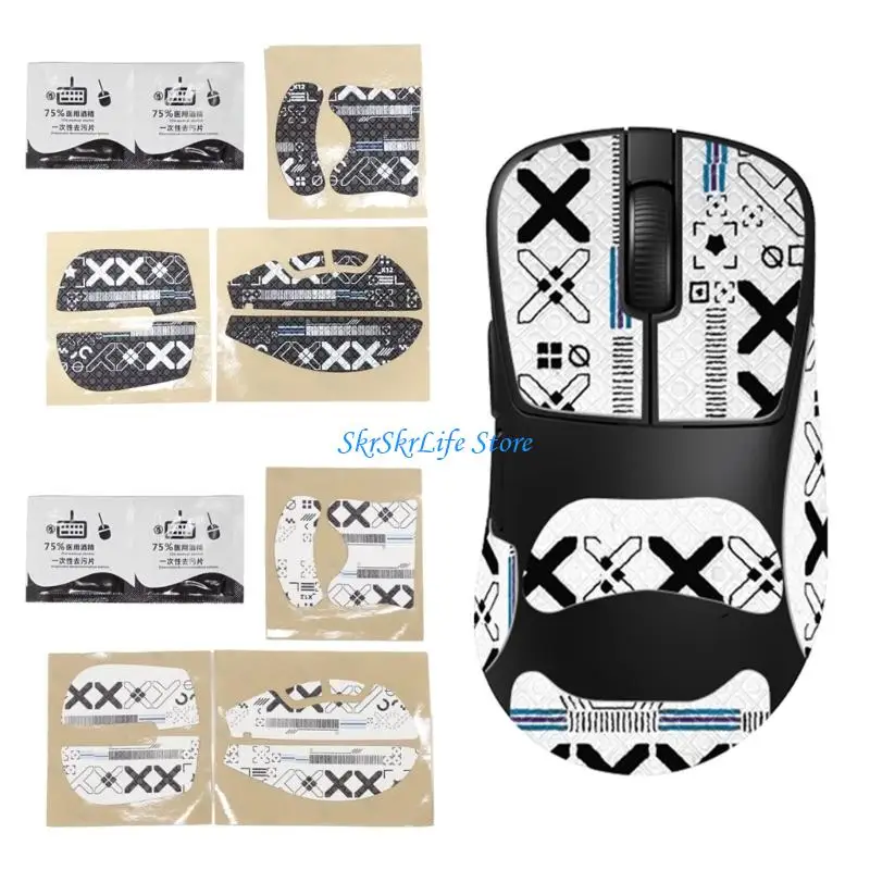 E65E Mouse Grip Tape Skates Handmade Sticker for ATK Mouse Professional NonSlip Lizards Skin Suck Sweat Pad