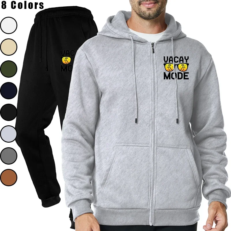 

High Quality Printing Mens Tracksuit Pants Hot Sales and Hooded Sweatshirts 2 Pcs Casual Jogging Suit
