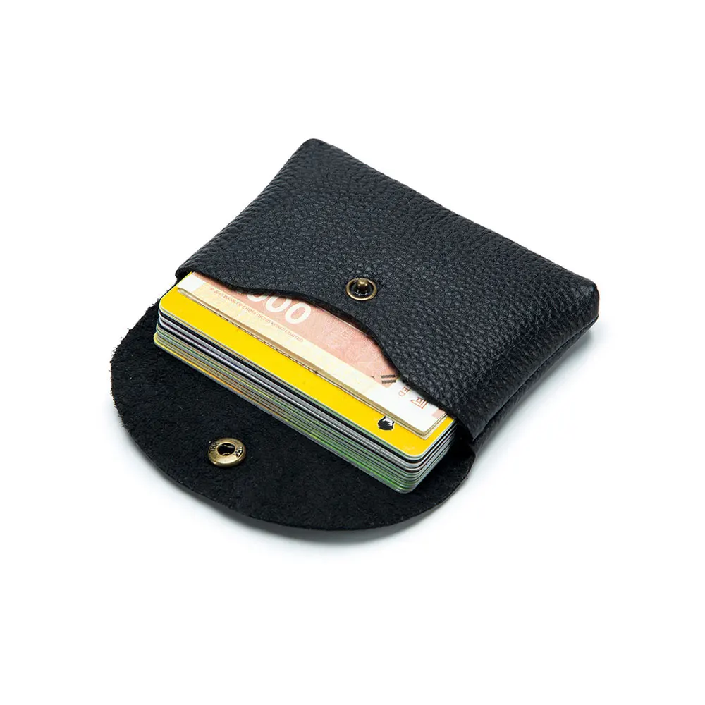 

Real Leather Credit Business Mini Card Wallet Man Women Smart Card Holder Slim Money Case Coin Purse Small Soft Cow Leather Bag