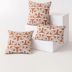2 Piece Brown Coffee Geometric Jacquard Cushion Cover High Precision Luxury Modern Pillow Case Home Decor Bedroom Living Room