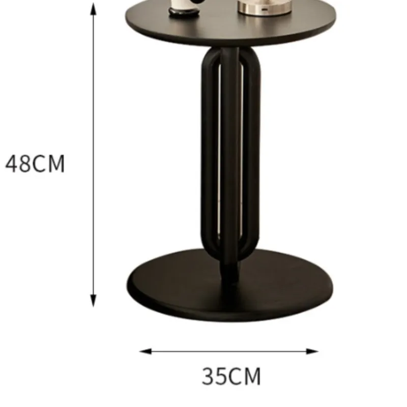 Joylive Small Round Table Solid Wood Coffee Table for Living Room Small Table Mobile Small Coffee Table