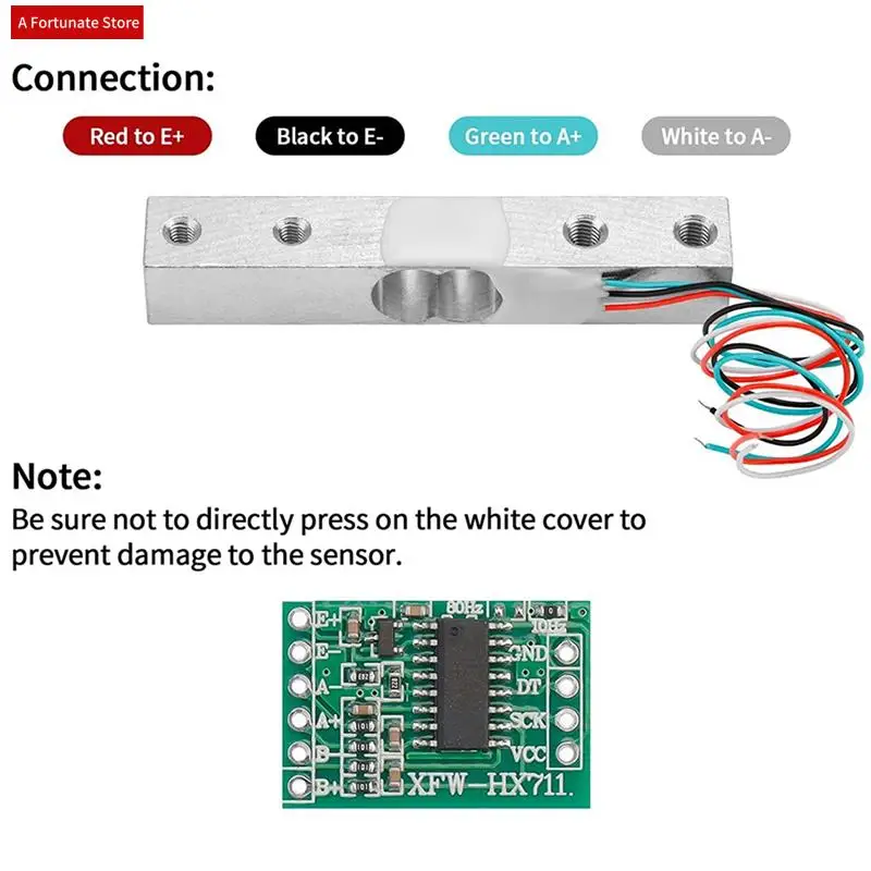 3X Digital Load Cell Weight Sensor-4 Sets 1KG Load Cell HX711 AD Weighit Amplifier Module Pressure Sensor Cell Amplifier-A78G