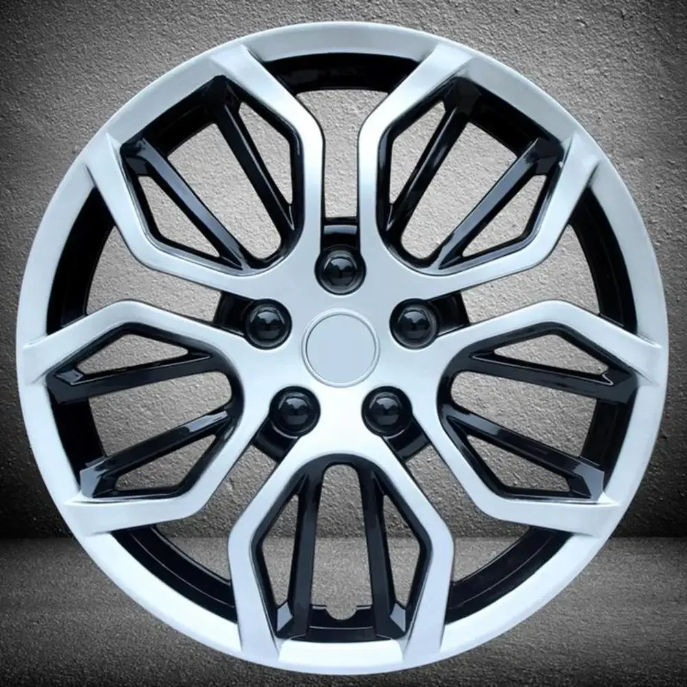 15 Inch Universal Car Wheel Cover Silver Black Wheel Wheel Cover Modification Car Parts Car Accessories