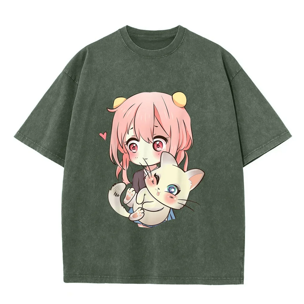 Otaku T-Shirt Ropa Hombre Oversized T Shirt Unisex Large Cotton Tee Yellow Short Sleeve Multi Color Humor Casual Men Funny