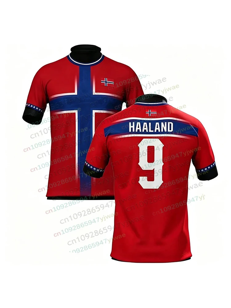 Norway Style Football Jersey Quick-Drying Haaland 9 Jersey Outdoor Football Jersey Training Special Edition Kid Set Tshirt