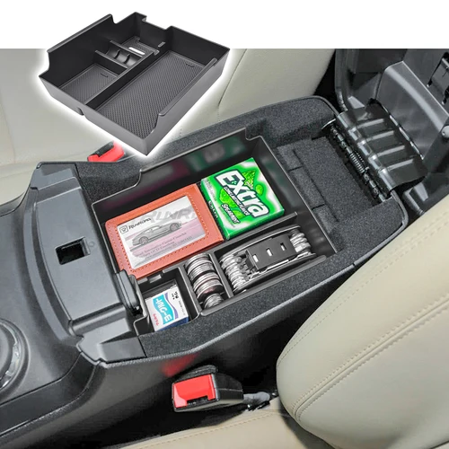 SixthSmoy accesorios de coche para Ford Explorer 2012-2016 2017 2018 2019 bandeja de consola central organizador caja de almacenamiento de reposabrazos