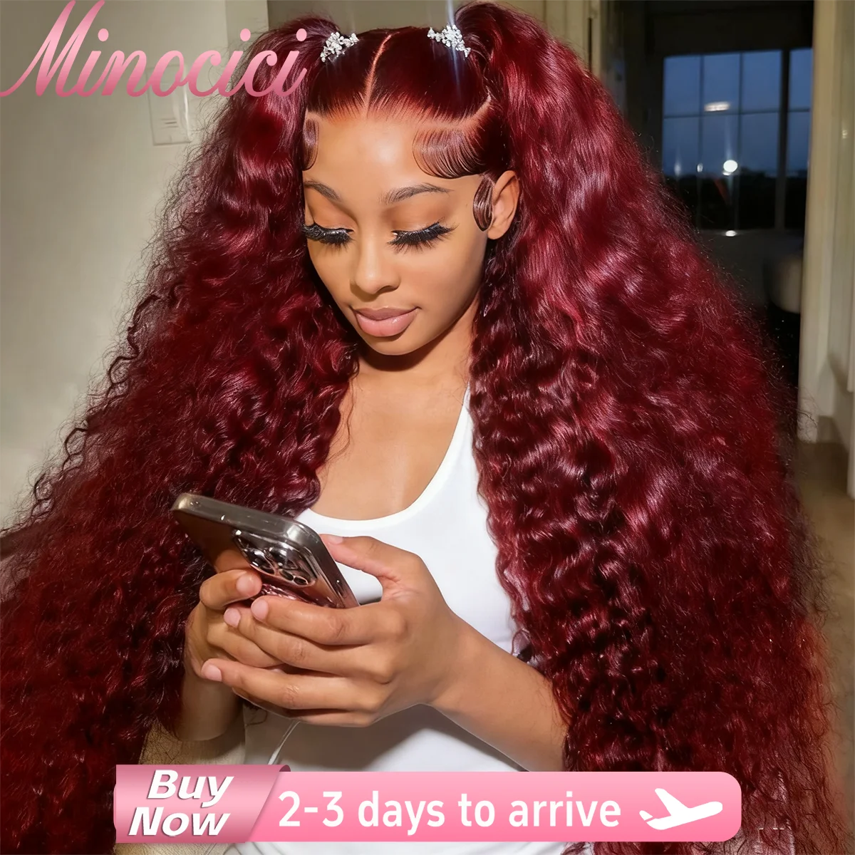 

Парик из натуральных волос 250 плотности, цвет 99J бургунди, кудрявый, с HD-шлейфом 13x6, парик из натуральных волос с HD-шлейфом 13x4, предварительно вычесанный, для женщин