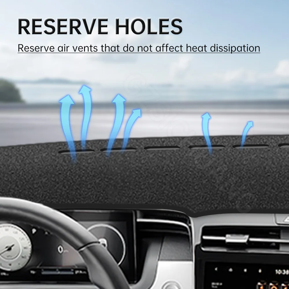 

For Hyundai Tucson NX4 2021 2022 2023 Car Dashboard Cover Sunshade Protector Non-slip Anti-UV Dash Mat Car Interior Accessories