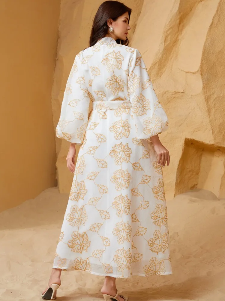Abaje dla kobiet Dubaj Luksusowa afrykańska moda muzułmańska Sukienka Kaftan Marokański Suknie wieczorowe Boubou Robe Djellaba Femme