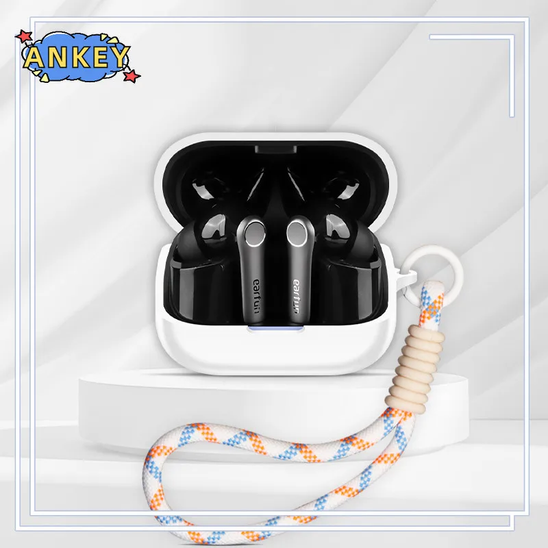 ل EarFun Air Pro 4 + حافظة غطاء ناعم EarFun Air Pro 4 Plus سماعات أذن قذائف كم حبل اليد حزام الملحقات