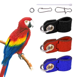 Pet Parrot Bird Leg Ring Ankle Foot Chain Leather Feet Ring Parrot Foot Live Buckle  Pigeon Velvet Foot Cover Accessories