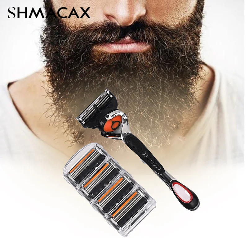 5-Layer Razor Blades Replacement Blades Manual Wet Shaving Safety Razor Skin Protection Classic Razor Knife Holder