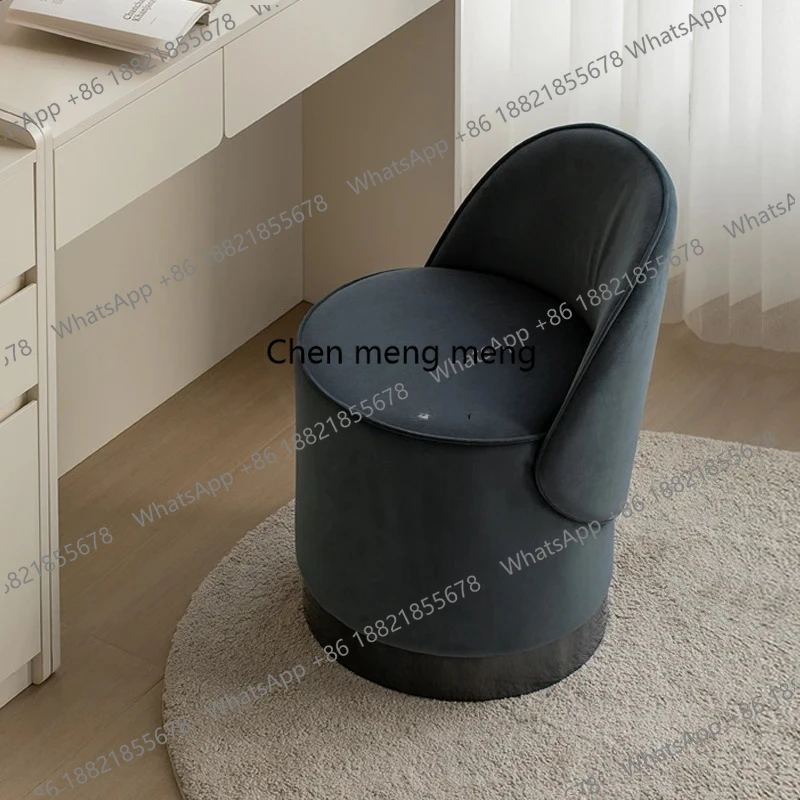 

Light luxury minimalist rotatable makeup stool bedroom chair backrest dresser stool
