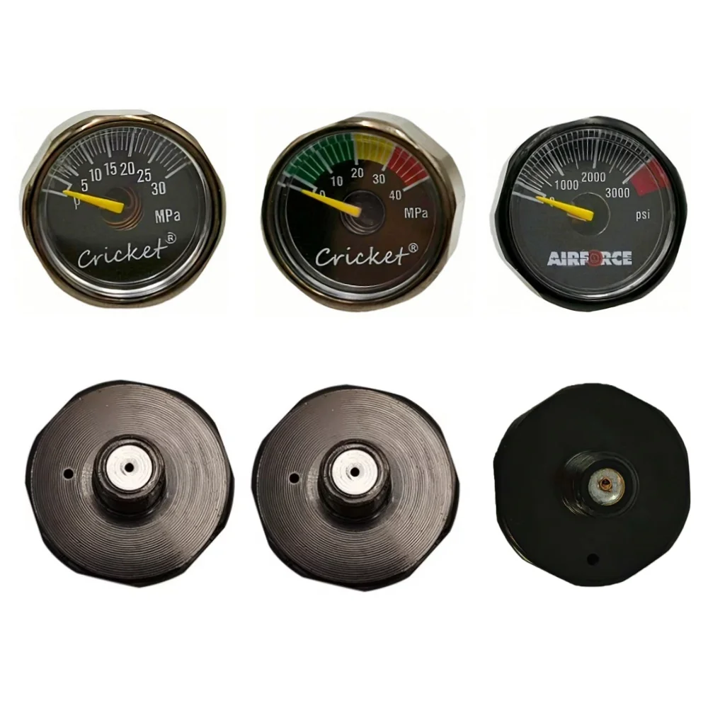 High Pressure HPA M8*1 Threads Mini Micro Pressure Gauges Manometre Manometer 30 or 40 MPA Cricket 6000 PSI Airforce image 5