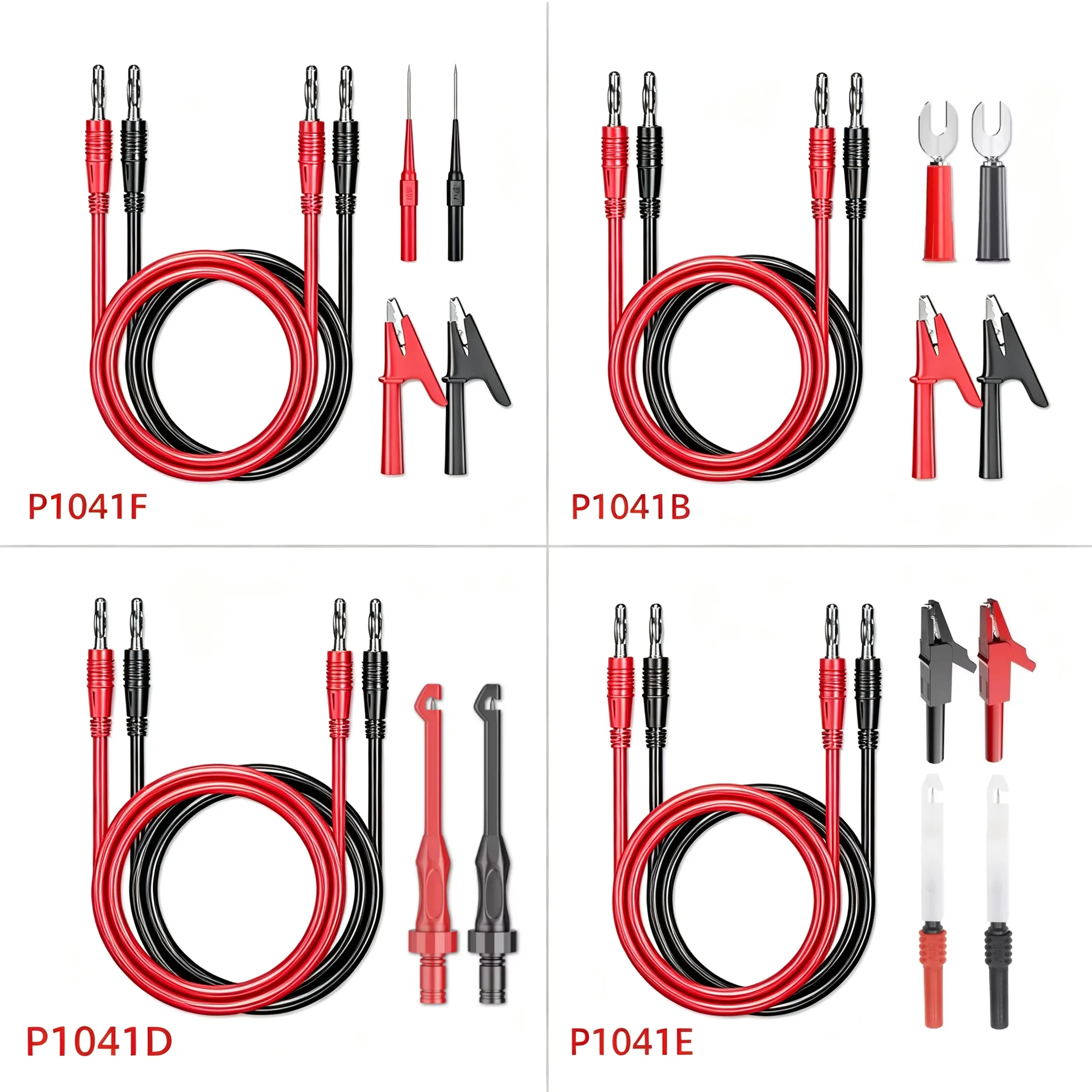 Multimeter test lead kit digital electrical test probe with crocodile clip test probe wire inserted back into probe pin