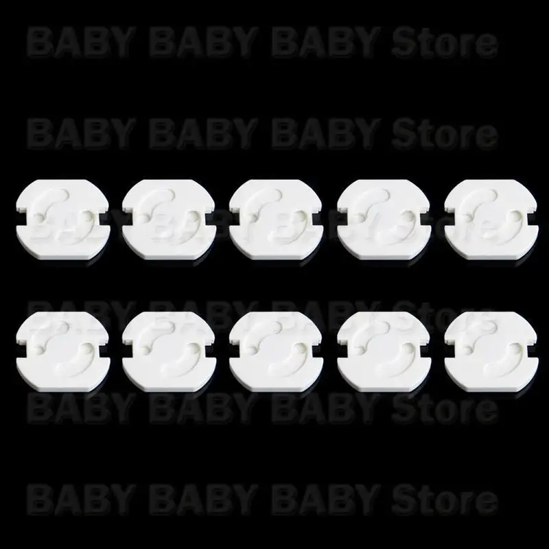 

Q81A 10PCS Baby White Electric Socket Outlet Plug for Protection Security Safety Child Two Phase Safe Lock Cover Kids