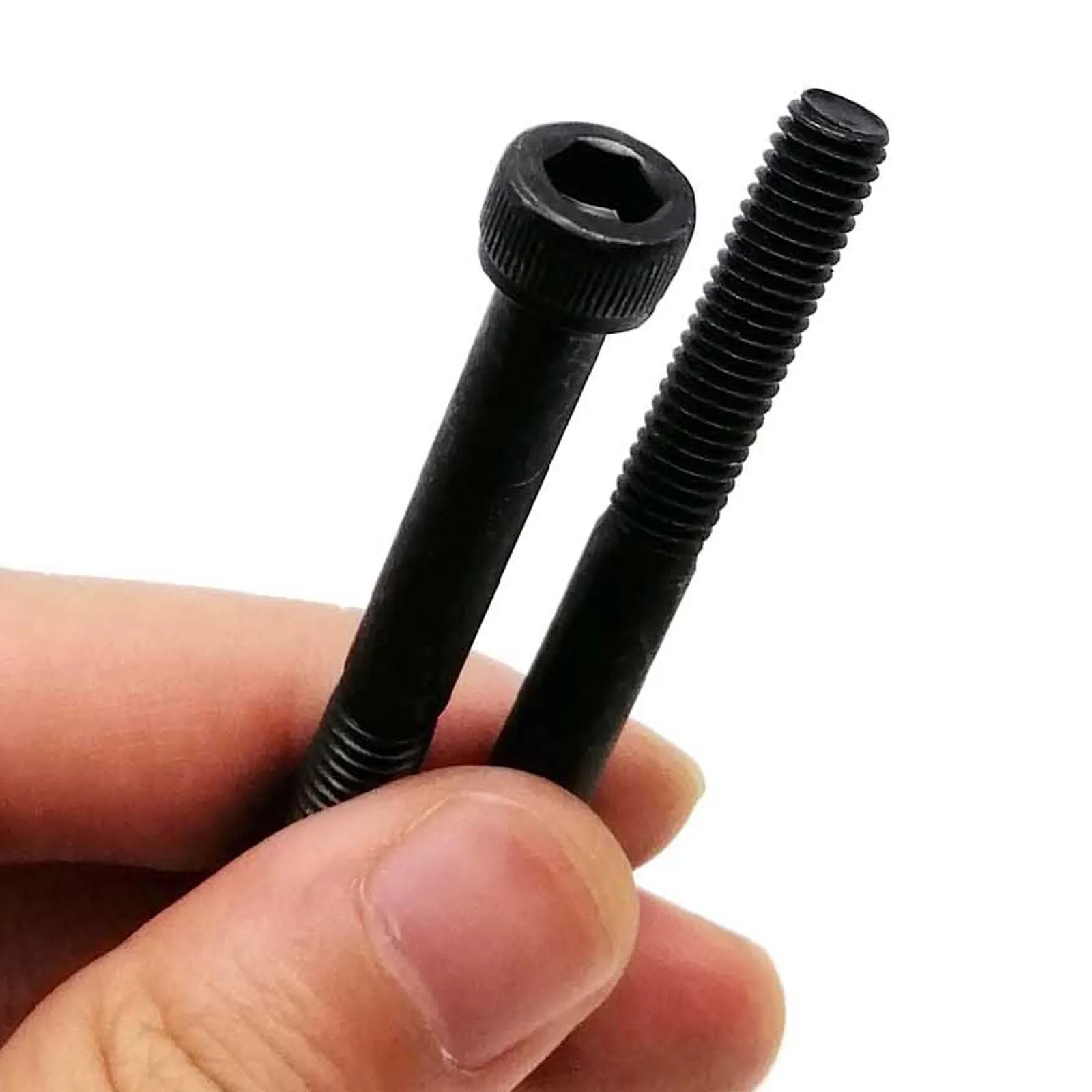 HZYUEGOU Verlängerte 200mm M2 M2.5 M3 M3.5 M4 M5 M6 M8 Schwarze Sechskant-Innensechskantschraube aus Stahl der Güteklasse 12.9 – Detail 6