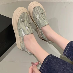 2023 Hot Style autunno Star scarpe di tela Sneakers traspiranti scarpe Casual da donna mocassini Slip-on in Denim leggeri e confortevoli