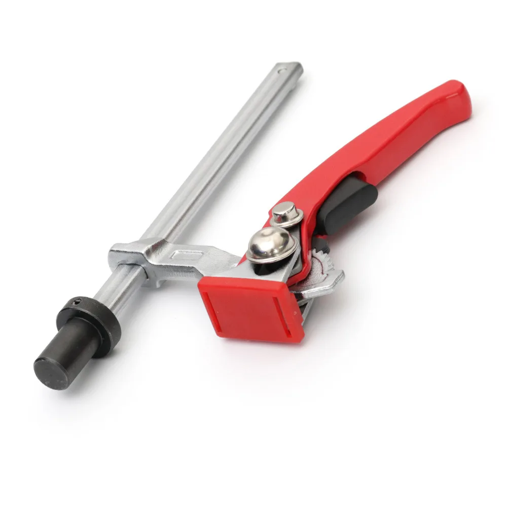 Heavy-Duty Ratchet Workbench Clamp, Woodworking Table Material Rapid Clamping Fixture, Base Diameter 16mm 19mm 20mm 28mm