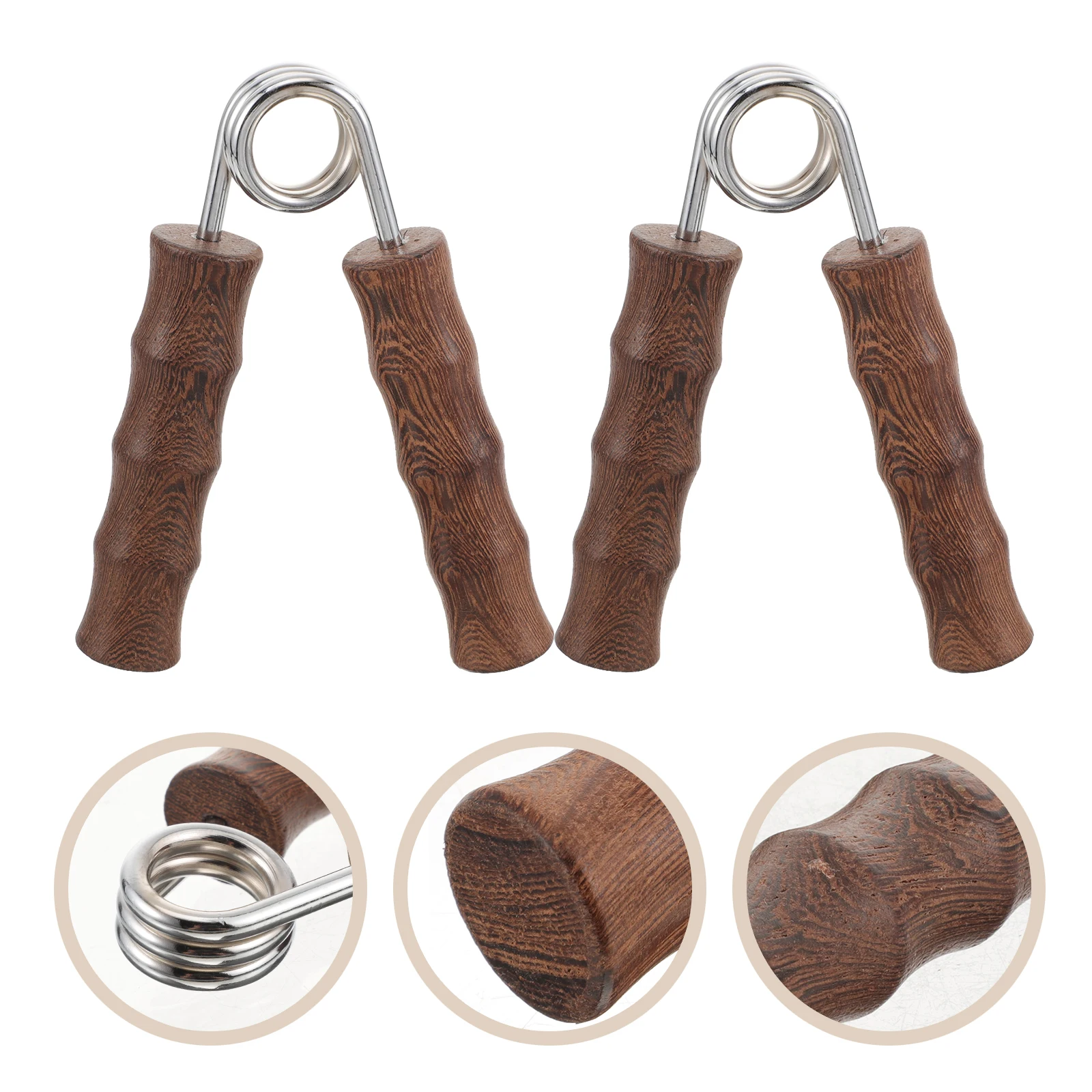 

1 Pair Wooden Hand Gripper Chicken Wing Wood Hand Strengthener Finger Trainer Kit Heavy Duty Exerciser Massage Random Color