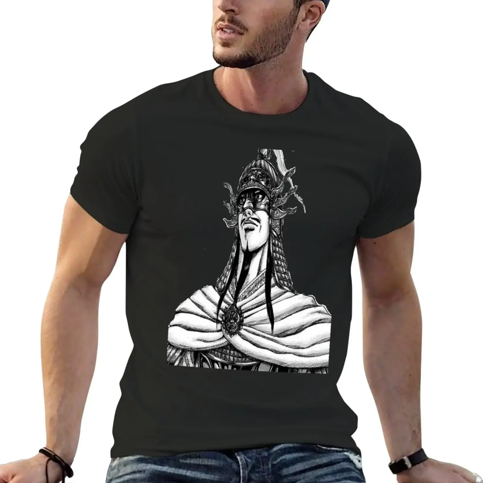 Ousen kindom manga T-Shirt blacks tops funnys Short sleeve tee men