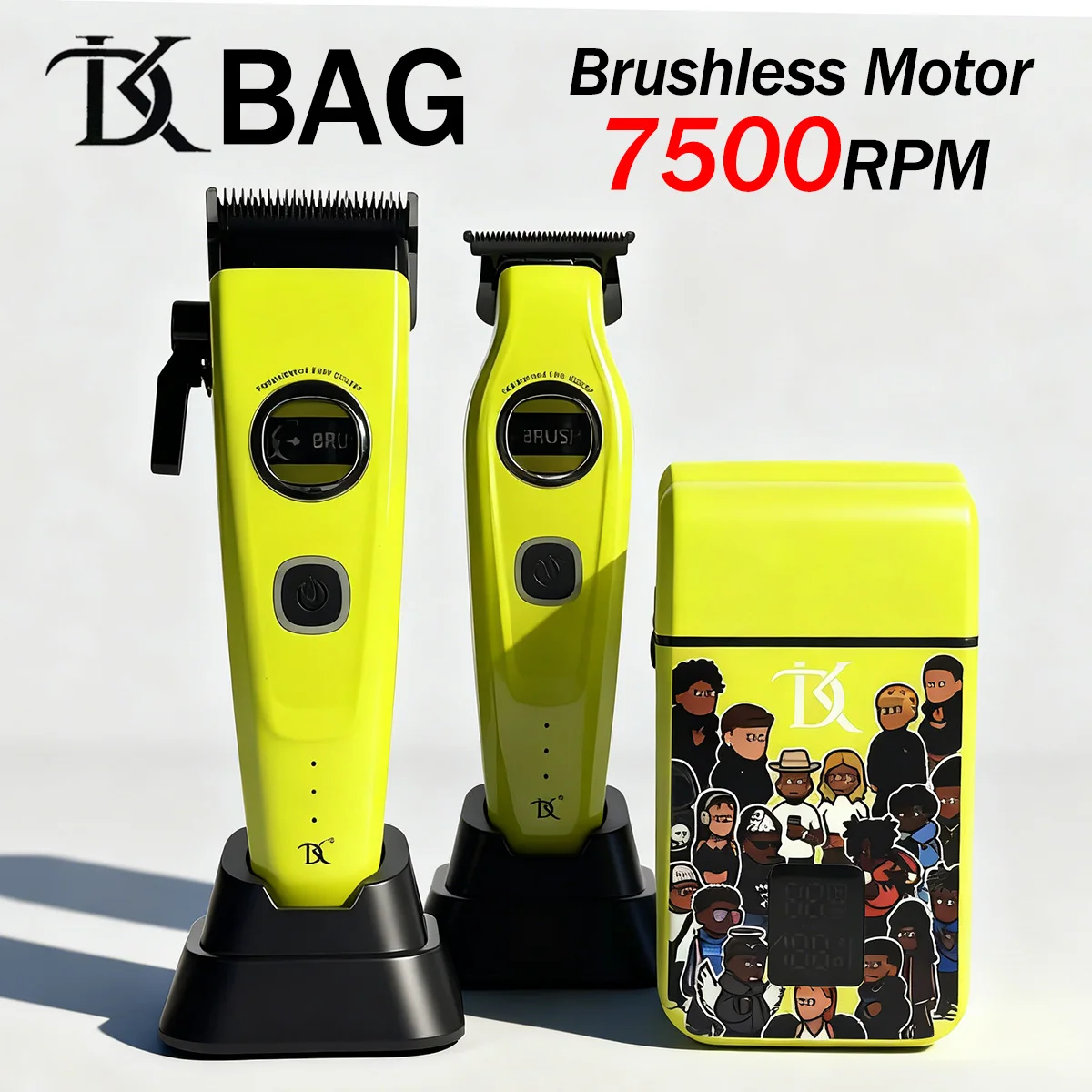 

Professional Barber Kit Brushless Motor Hair Clipper Trimmer DK-089 DK-088 7500RPM DLC Ceramic Blade Shaver DK800 9000RPM