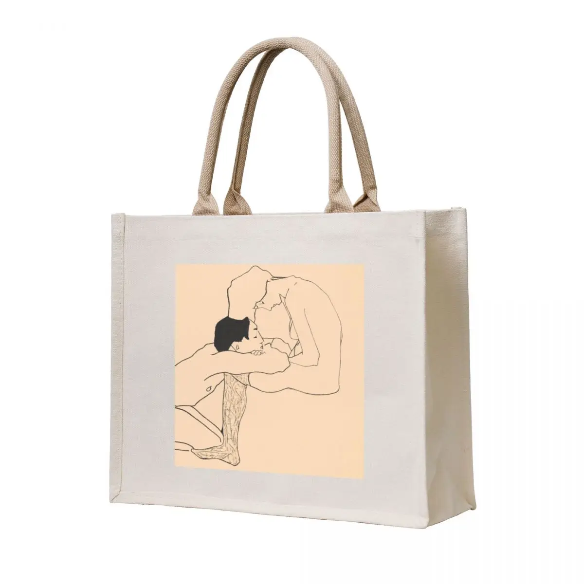 Egon Schiele - Lovers Tote Bag Handbags women large tote bag Reusable bags Custom bag