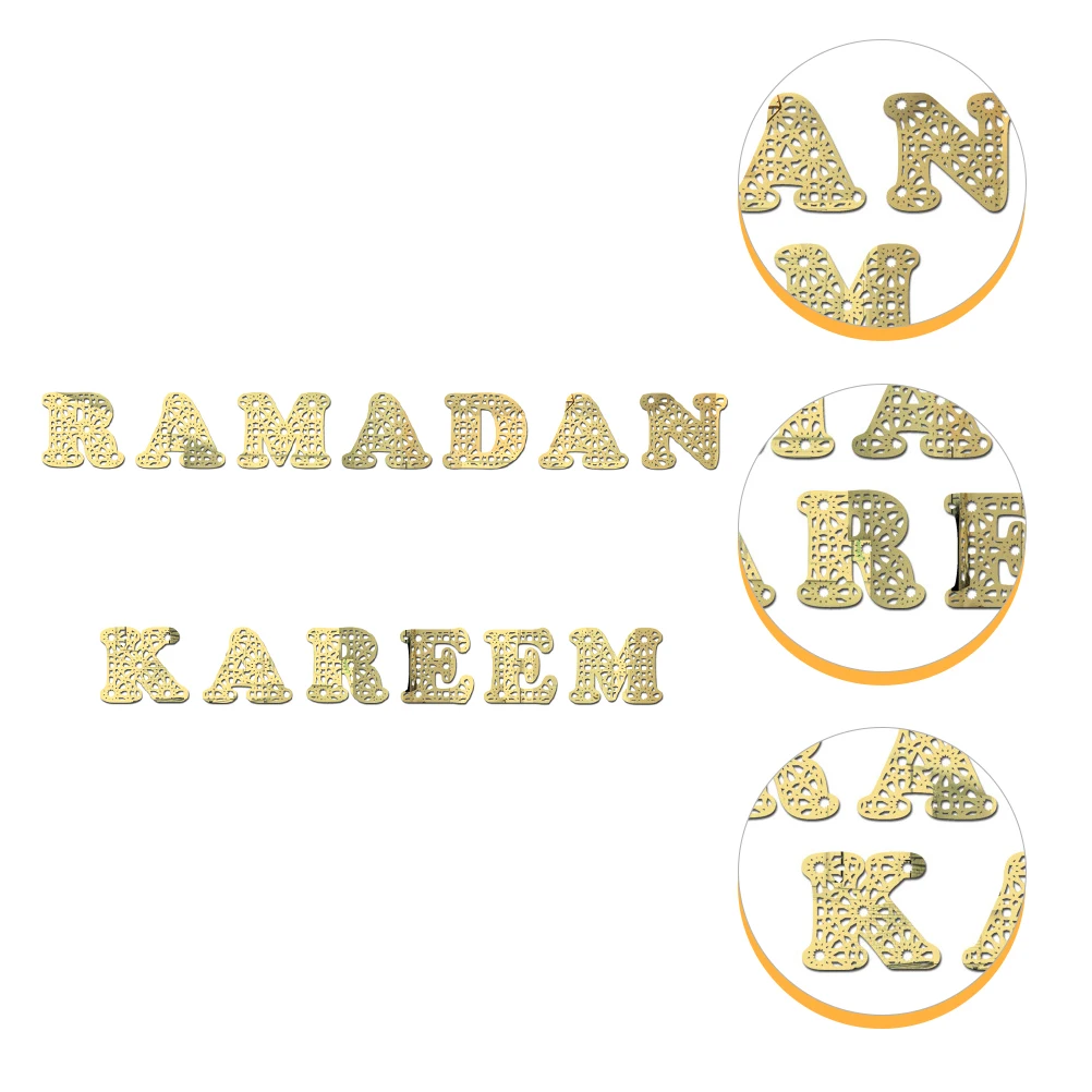 

1 set Acrylic Wall Golden Ramadan Stickers Festival Decor Eid Mubarak Room Acrylic Wall Decal Window Practical Safe