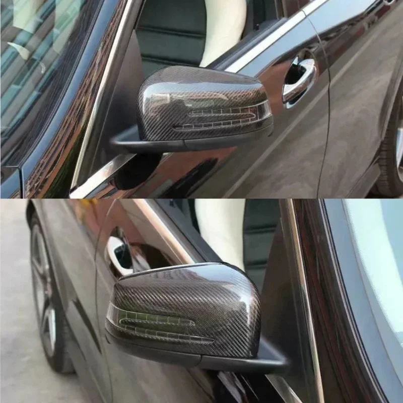 

For Mercedes Benz W176 W246 W212 W204 C117 X156 X204 W221 C218 A B C E S CLA GLA GLK Dry Carbon Rearview Mirror Cover Body Kit