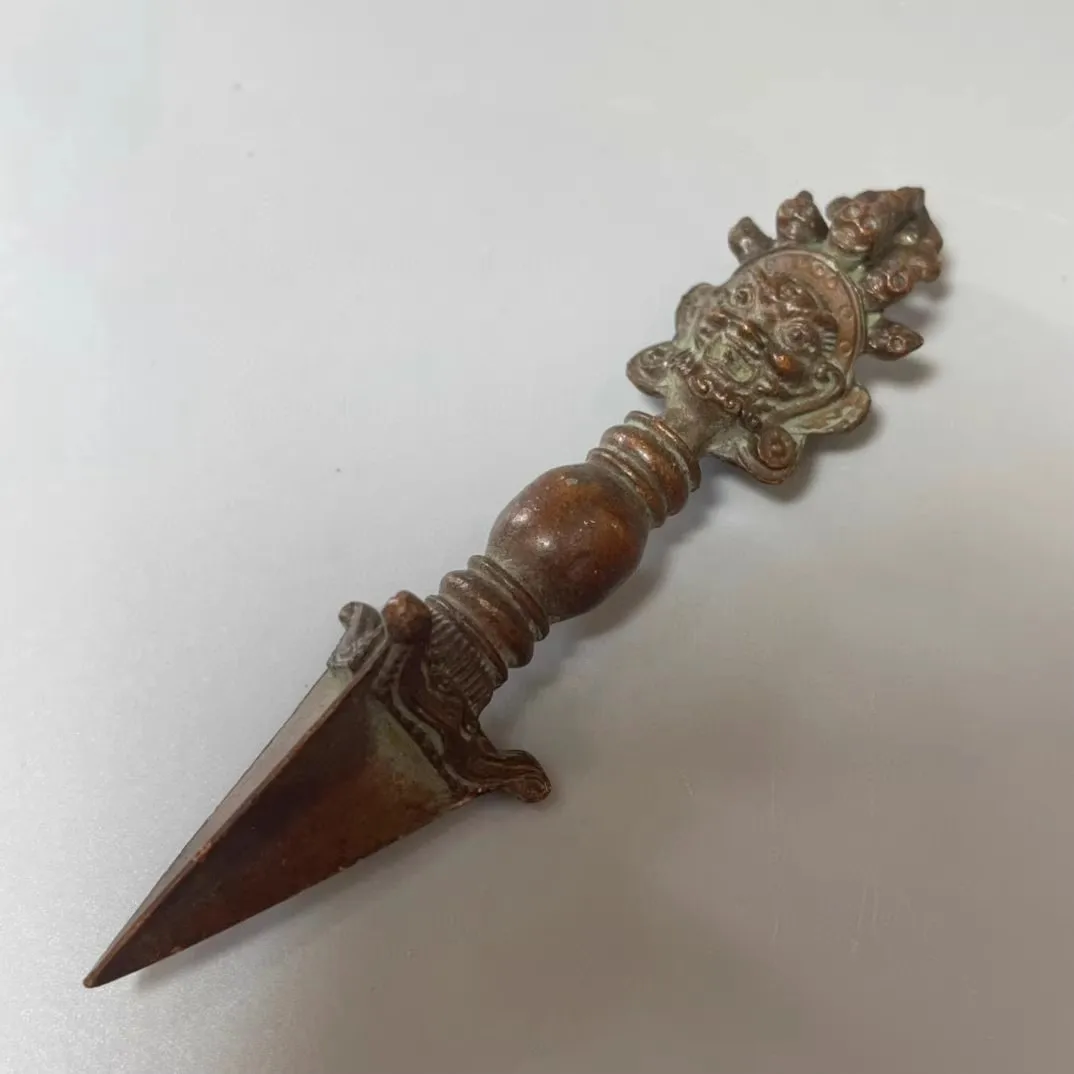 Collection Chinese Old Bronze Tibetan Magic Pestle Crafts Statue