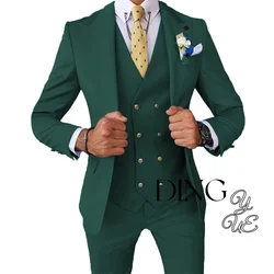 Abito da 3 pezzi per uomo abito da cerimonia nuziale abito da sera elegante celebrità di lusso abiti da uomo Slim Fit abito da uomo Graoom Set uomo