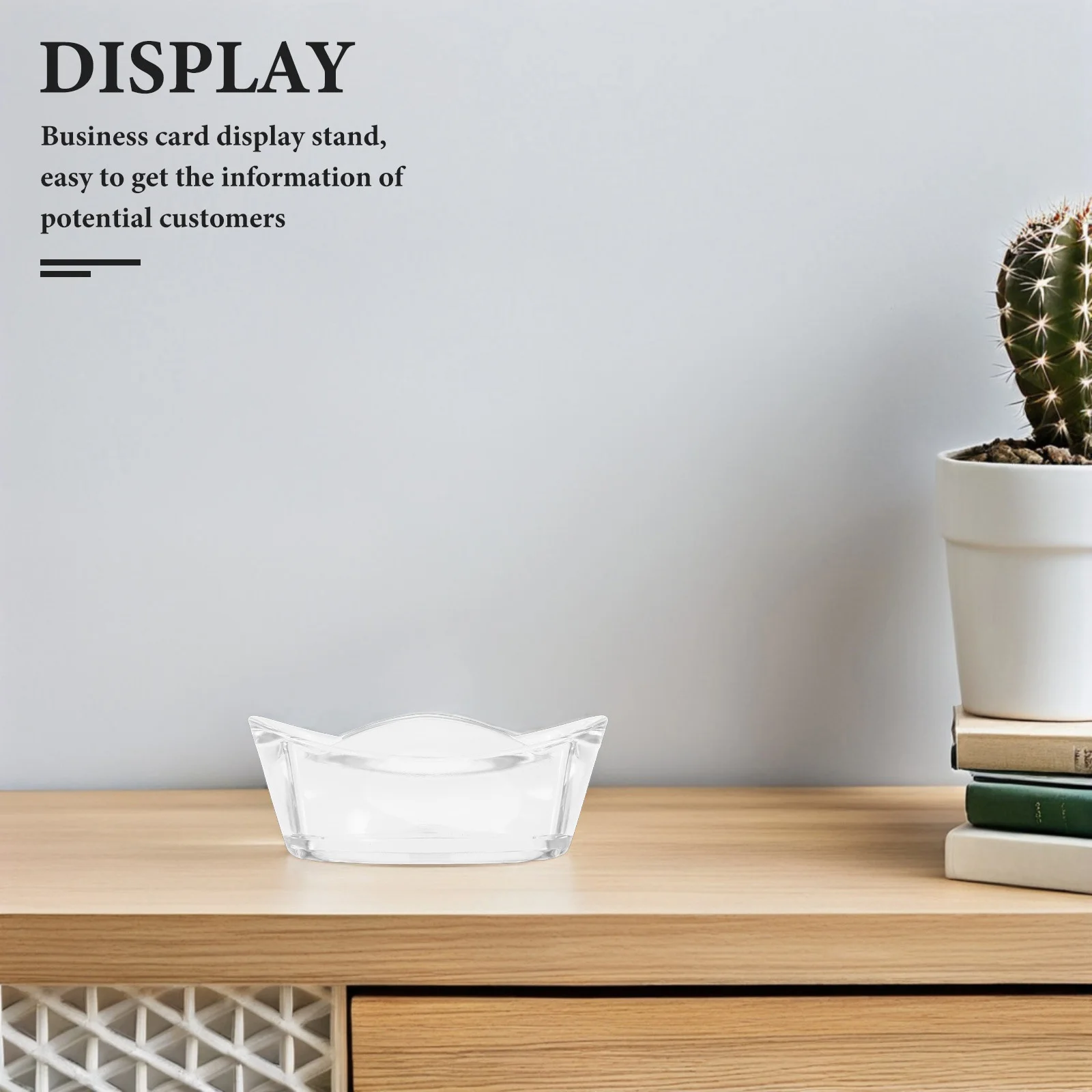 Acrylic Business Card Holder Clear Vertical Display Stand For Office Desk Name Card Storage Rack Desktop