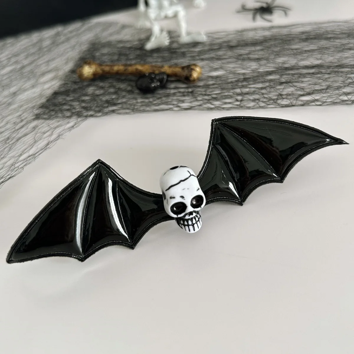 

Spooky Halloween Headband Dark Series Creepy Pumpkin Single Eyeball Devil Bat Wings Hair Clip
