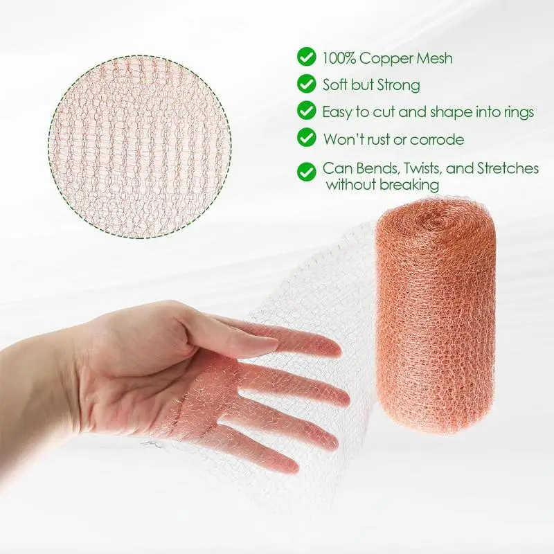 Copper Mesh Snail Control Copper Mesh Knitted Woven Filter Soffit Mesh Snail Proof Wire Mesh Copper Wire For Gardening Mesh