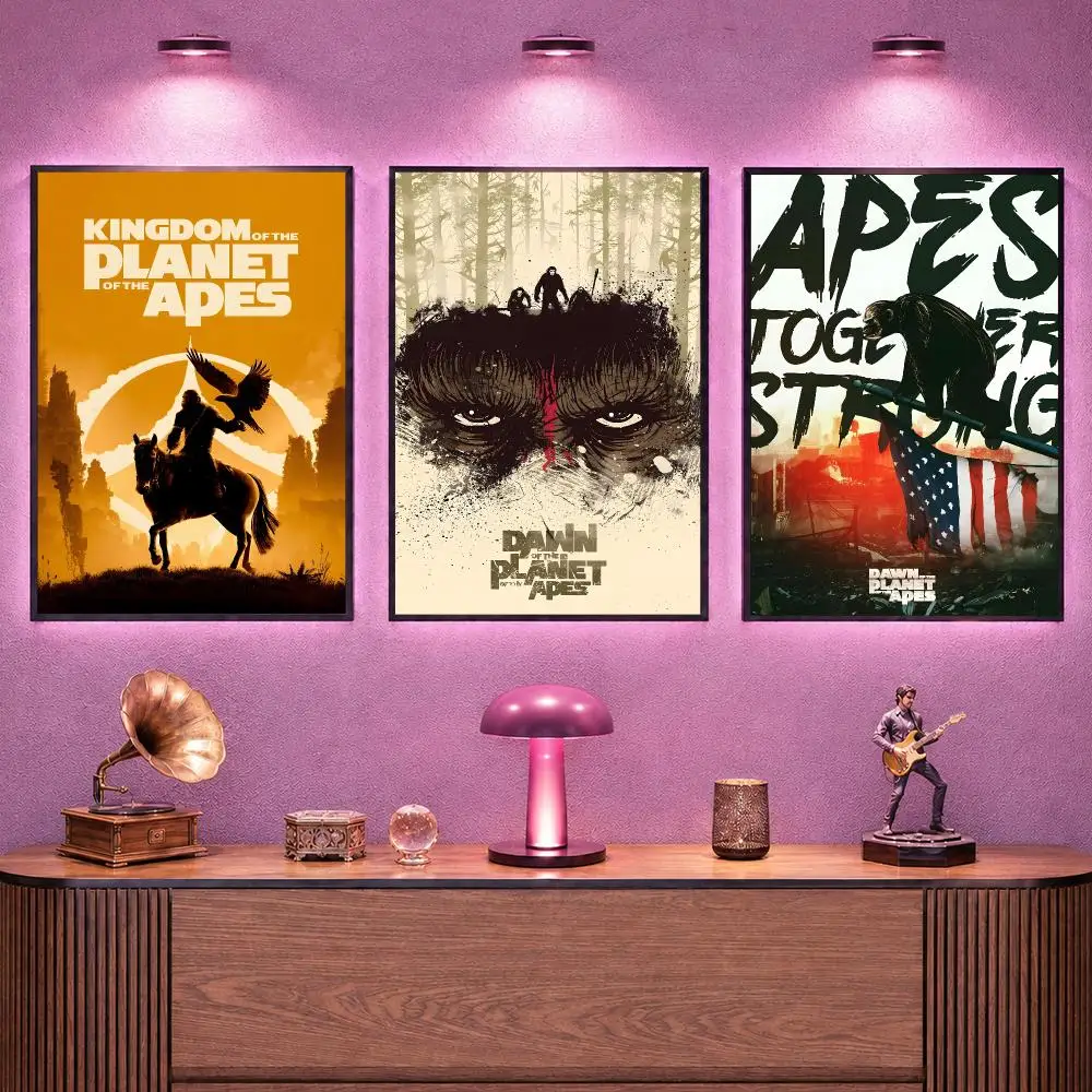 Movie P-Planet Of The Apes Poster HD Removable Wall Art Gift Bedroom Lounge Dorm Office Gaming Cafe Bars - view 6