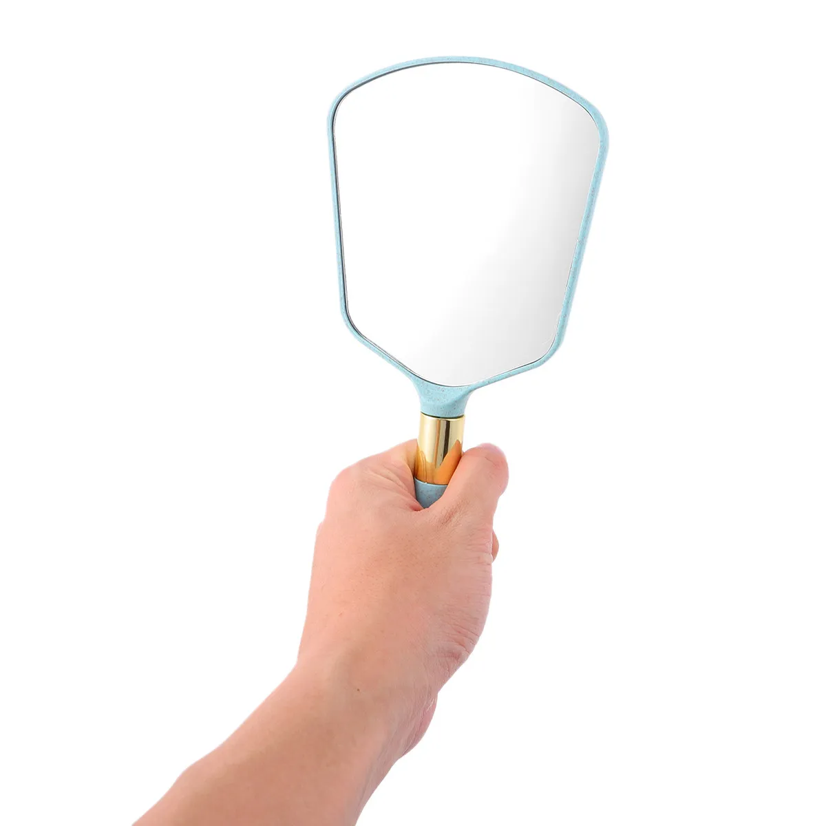 Modern Square Mirror with Comfortable Handle High Clarity Glass and Robust ABS Frame Stylish Home Store Decoration