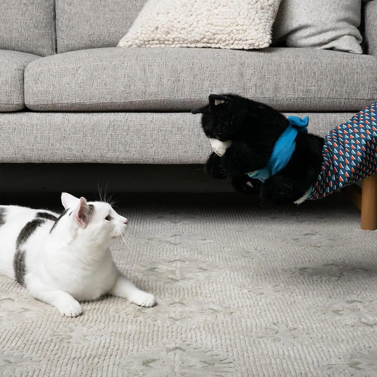 Marionnette à main pour chat, gant de main pour jeu interactif, jouet de frappe de chat en peluche confortable, jouet d'animal en peluche, jouet de lutte pour chat