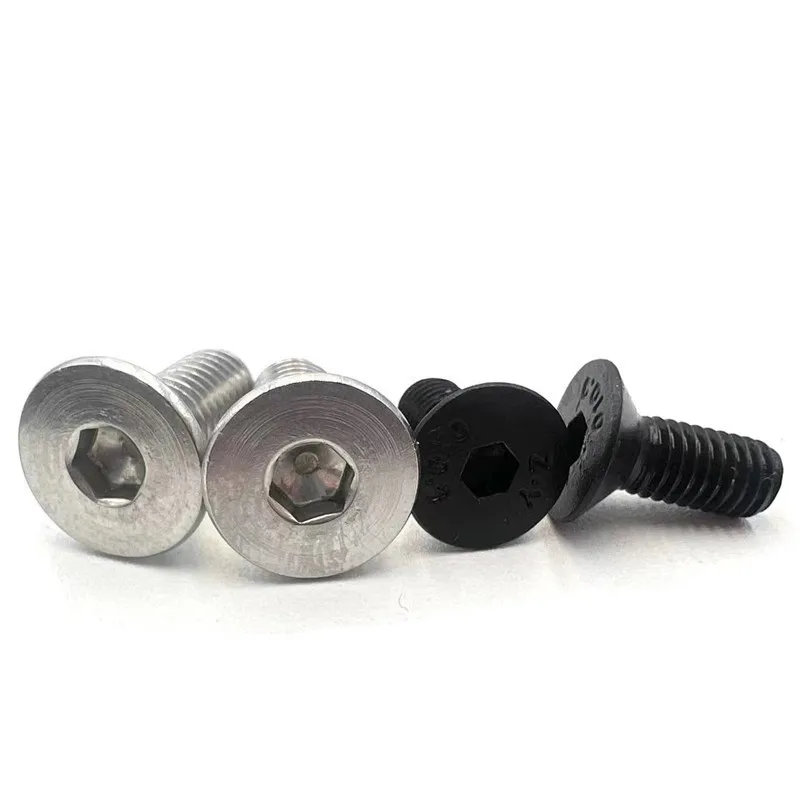 

10/50pcs M1.6 M2 M2.5 M3 M4 M5 M6 304 Stainless Steel Black grade 10.9 Hexagon Hex Socket Head Flat Countersunk Allen Bolt Screw