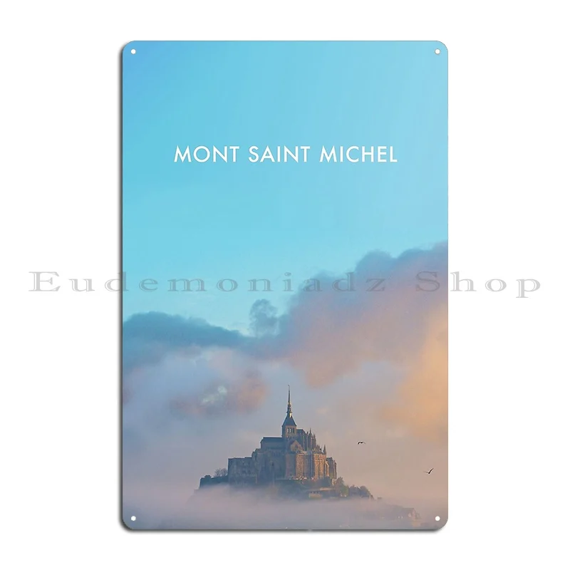 Mont Saint Michel Modern Travel Poster Metal Signs Club Club Home Party Customized Tin Sign Poster