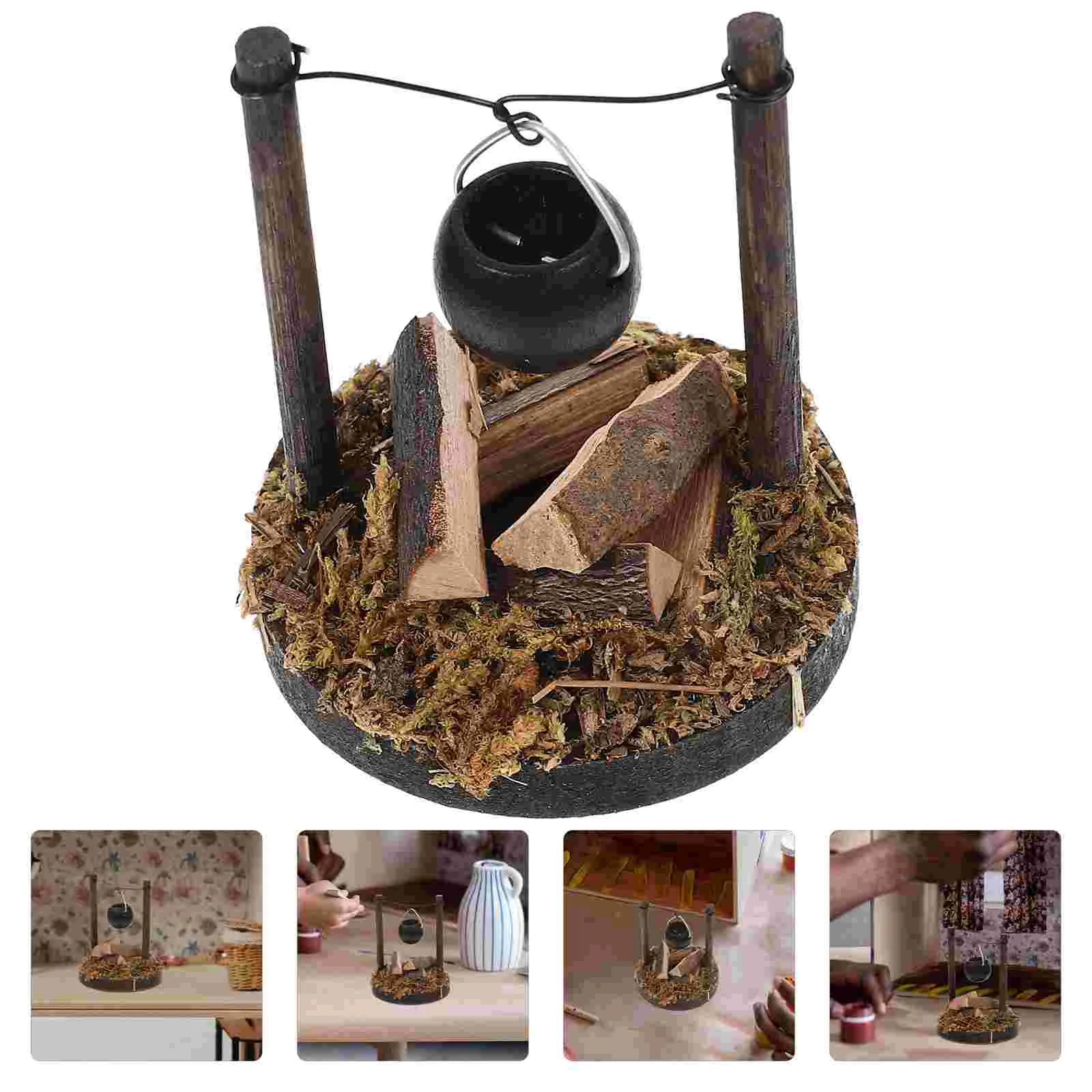 

Home Decor Accessories Miniature Model Camping Supplies Wood Decorative House Child Cookware