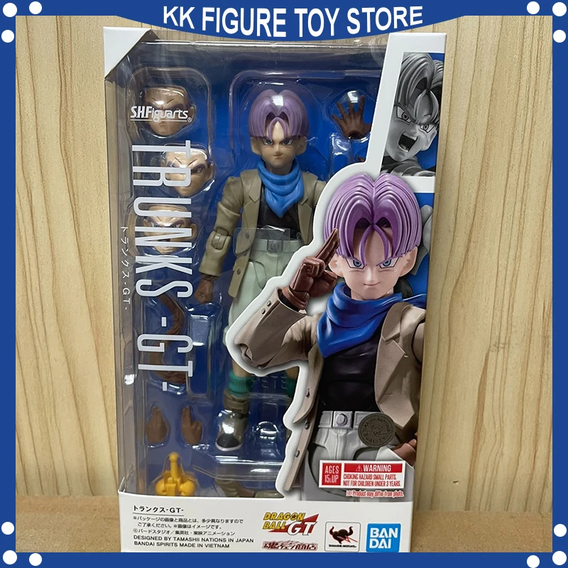 Original Bandai S.H.Figuarts SHF TRUNKS Super Saiyan Dragon Ball GT Pvc Anime Action Collection Figures Model Toys 12cm