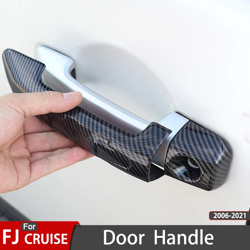 

For Toyota FJ Cruiser Door Handle Stickers FJ Outside Door Handle Stickers Cruiser Carbon Fiber Texture Door Handle Protector