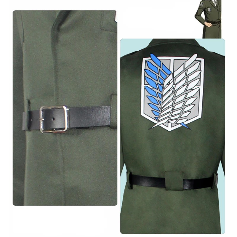 Attack on Titan Cosplay Anime Season 4 Scout Regiment Eren Jager Armin Arlert Navy Green Jacket Halloween Costumes for Women Men