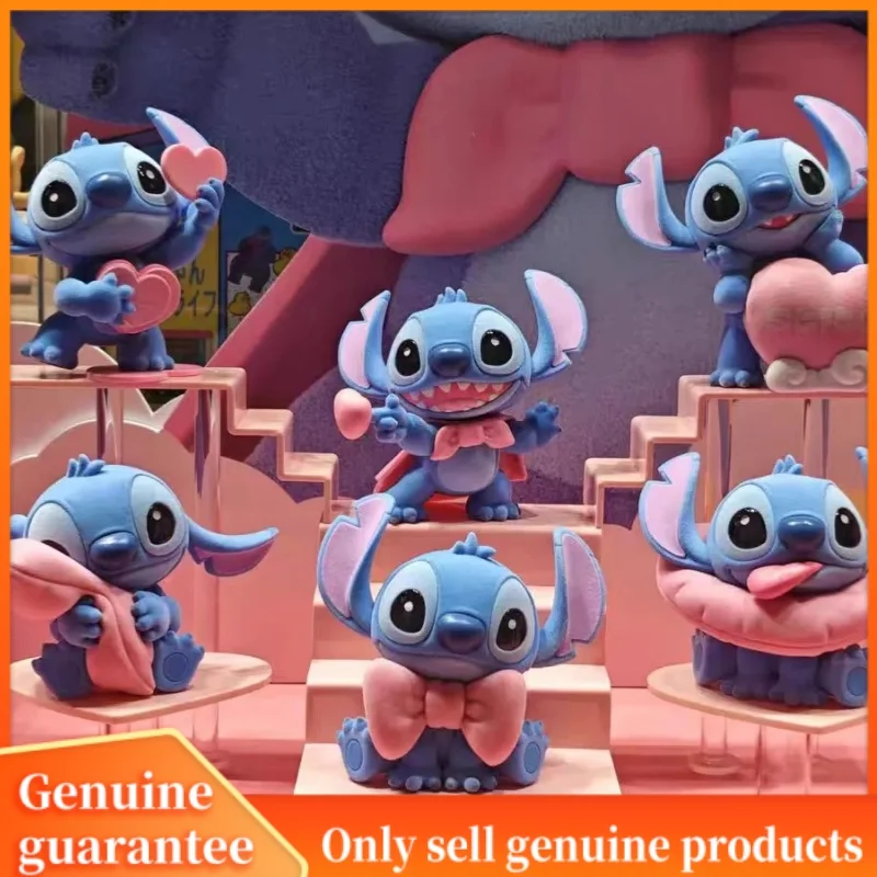 

New Disney Stitch Sweet Pink Series Blind Boxtrendy Toy Doll For Decoration Birthday Gift Action Figures Collectible Mystery Box