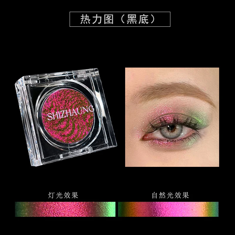 Chameleon Eyeshadow Powder Monochrome Matte Shimmer High Gloss Metallic Gothic High Pigmented Fine Flash Lasting Eye Makeup